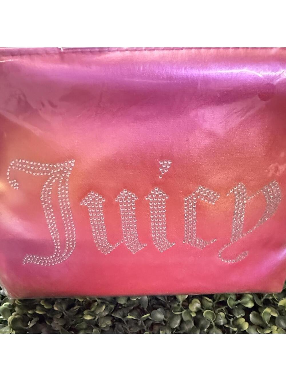 💖 Juicy Couture Rhinestone Makeup/Cosmetic Bag – Pink – NEW
